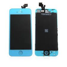 Kit vitre ecran complet Bleu Ciel Iphone 5 